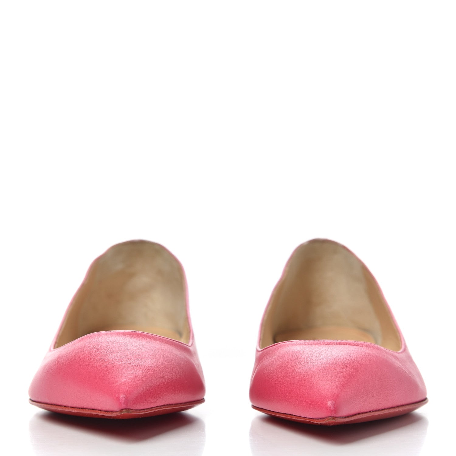 Christian Louboutin Shiny Nappa Ballalla Flats 37.5 Darling 2 of 16