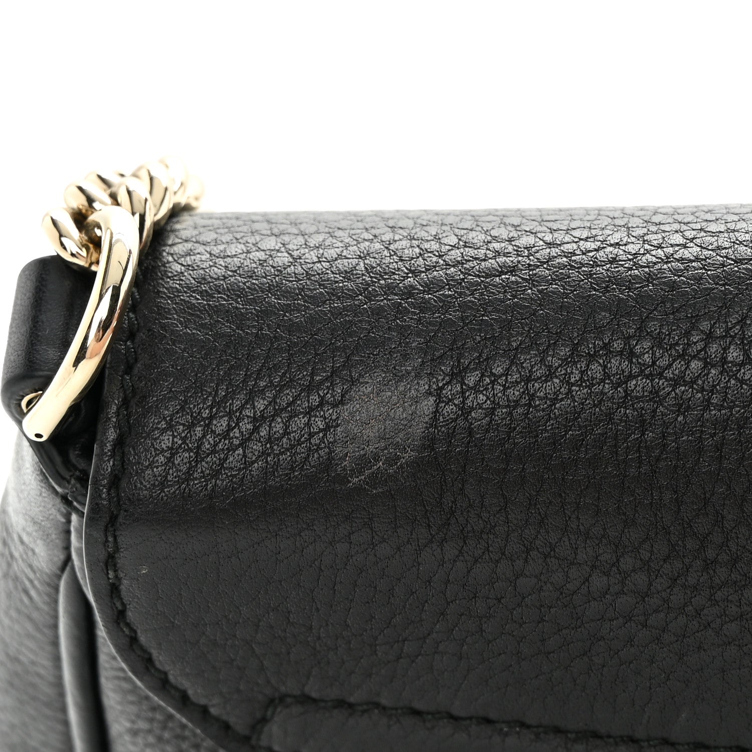 Gucci Pebbled Calfskin Small Soho Flap Crossbody Black 16 of 17