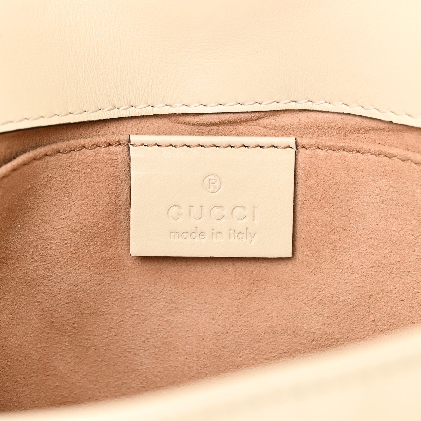 Calfskin Matelasse Mini GG Marmont Shoulder Bag White