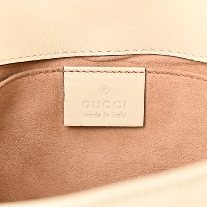 Gucci Calfskin Matelasse Mini GG Marmont Shoulder Bag White 5 of 9