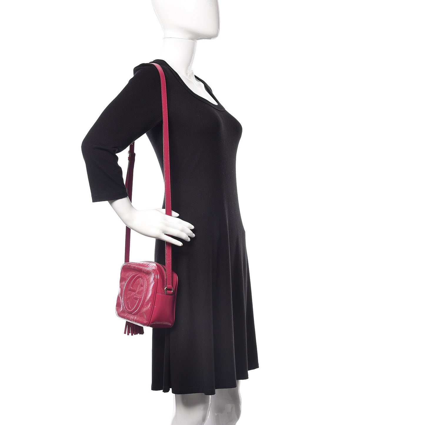 Soft Patent Small Soho Disco Bag Bright Bougainvillea