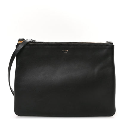 Celine Lambskin Large Trio Crossbody Bag Black 1 of 9