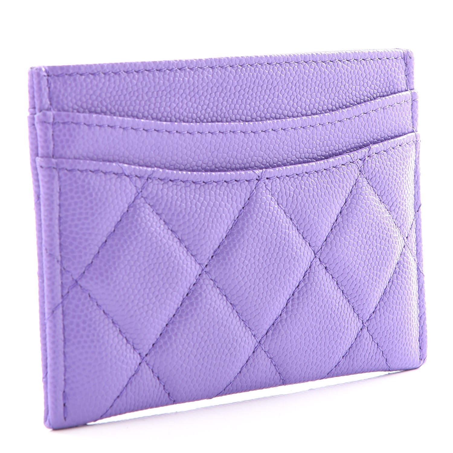 Chanel Caviar Quilted Card Holder Purple 2 of 12