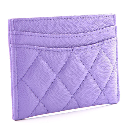 Chanel Caviar Quilted Card Holder Purple 2 of 12