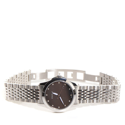Gucci Stainless Steel Diamond 27mm G-Timeless Quartz Watch Black 3 of 8