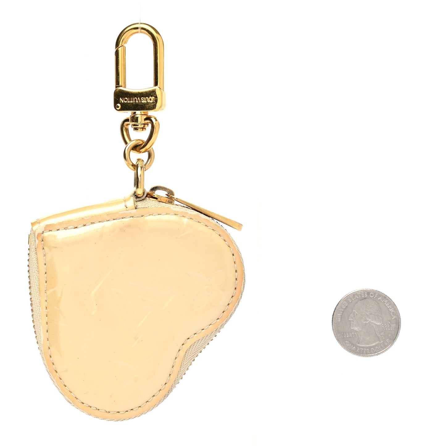 Vernis Heart Coin Purse Blanc Corail