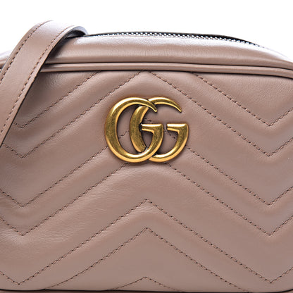 Gucci Calfskin Matelasse Mini GG Marmont Chain Shoulder Bag Porcelain Rose 13 of 13