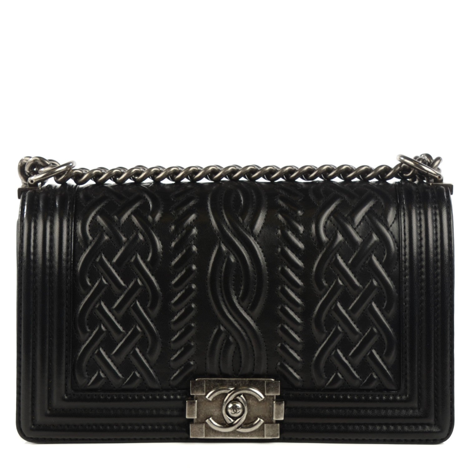 Chanel Lambskin Medium Celtic Boy Flap Black 1 of 8