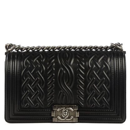 Chanel Lambskin Medium Celtic Boy Flap Black 1 of 8