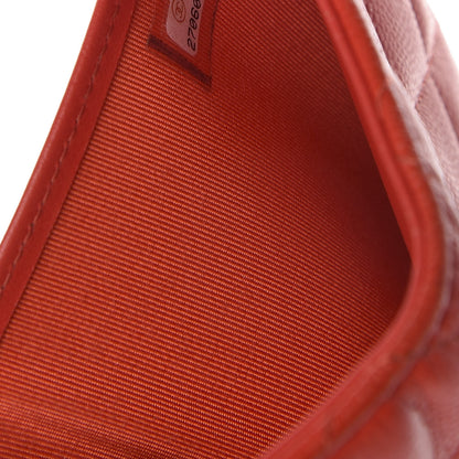 Chanel Caviar Quilted Compact Flap Wallet Red 7 of 8