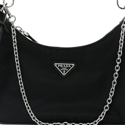 Prada Nylon Re-Edition 2005 Shoulder Bag Black 7 of 10