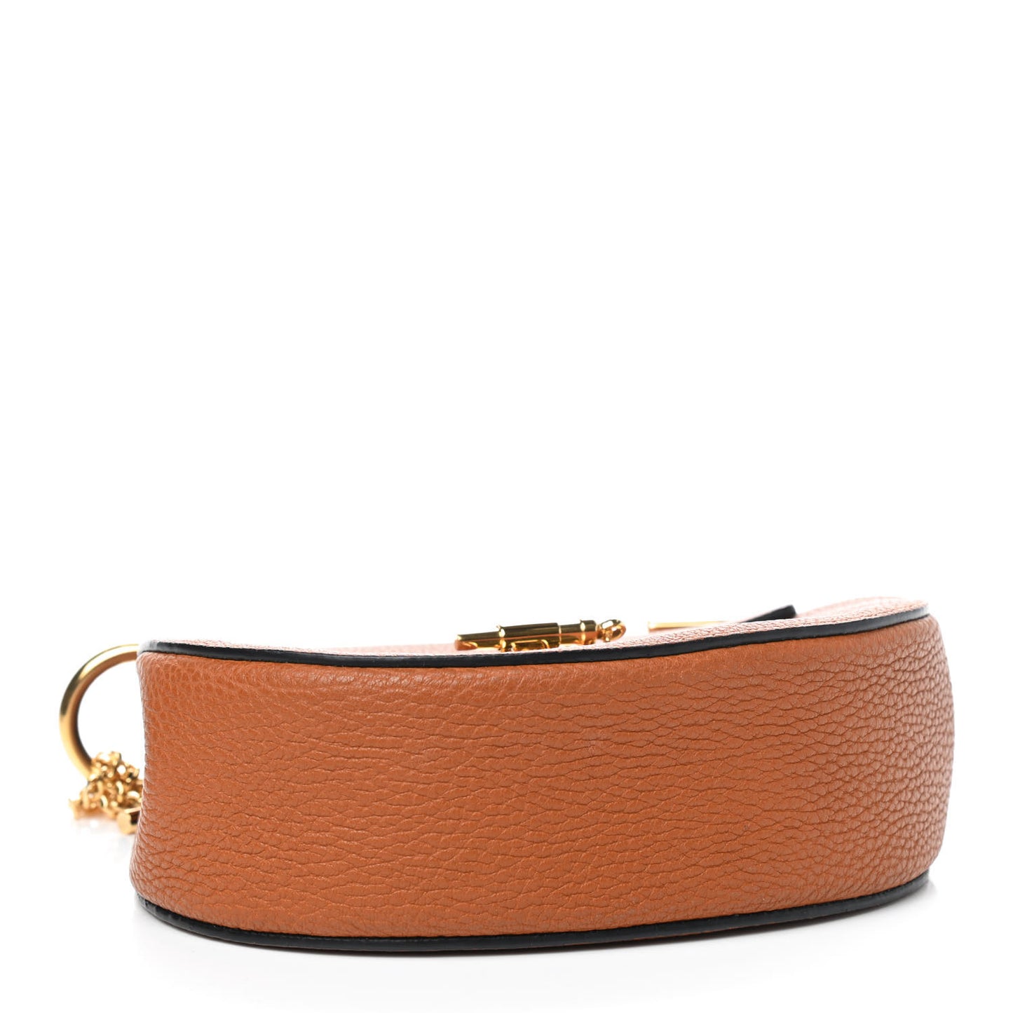 Grained Lambskin Mini Drew Shoulder Bag Caramel