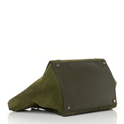 Celine Suede Medium Phantom Luggage Olive 3 of 15
