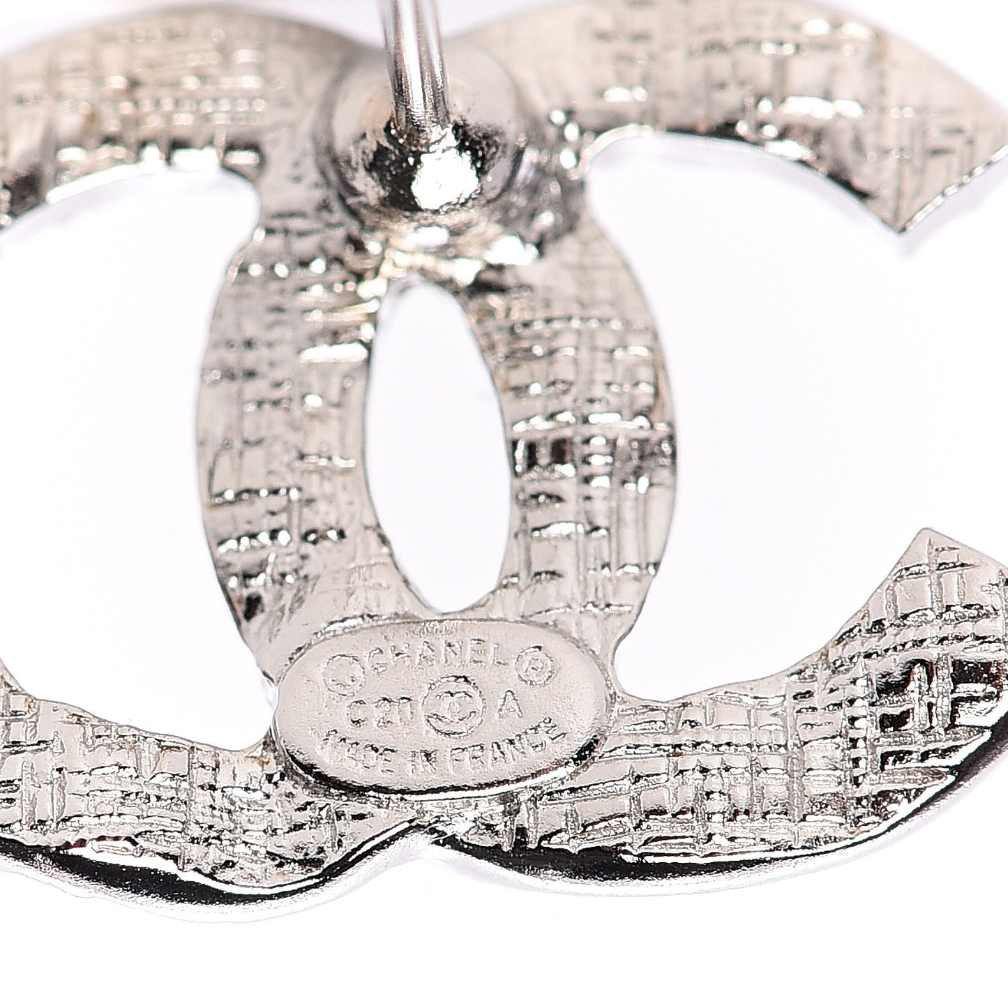 Crystal CC Earrings Silver