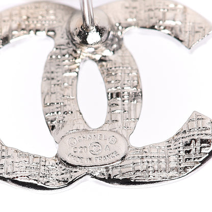 Chanel Crystal CC Earrings Silver 3 of 4