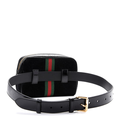 Gucci Suede Small Ophidia Belt Bag Black 2 of 10