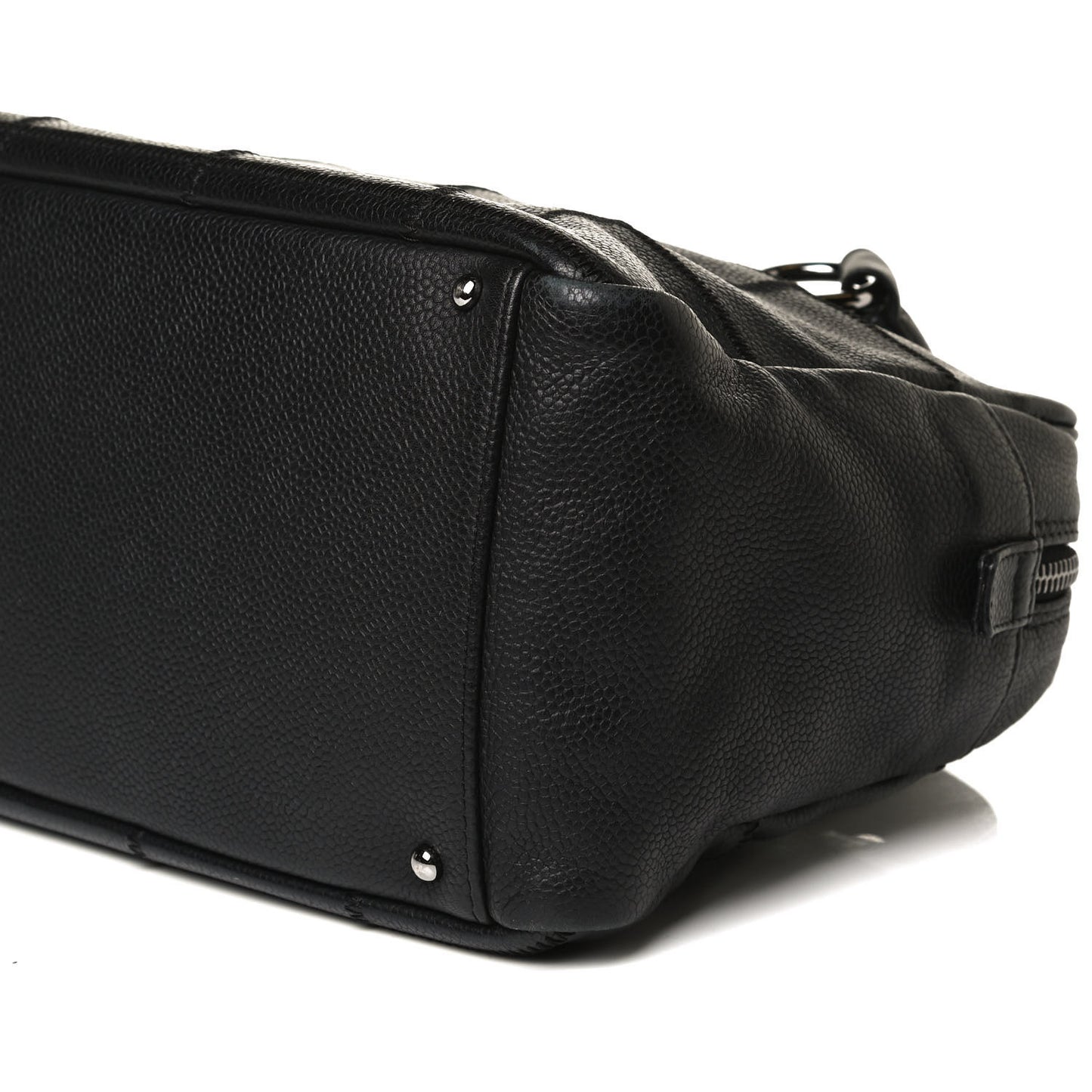 Caviar Square Stitched Tote Black