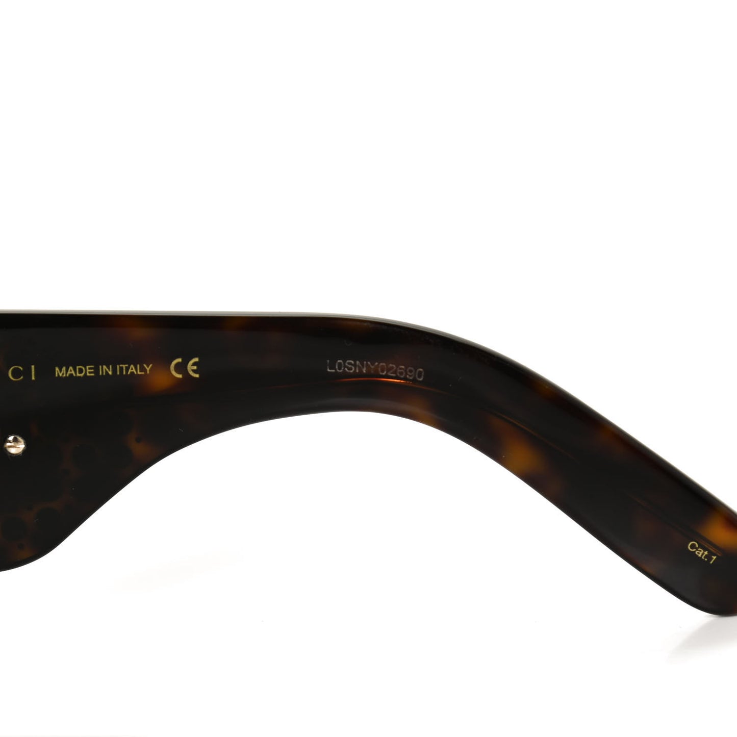 Acetate Crystal Oversize Hollywood Forever Sunglasses GG0144S Tortoiseshell