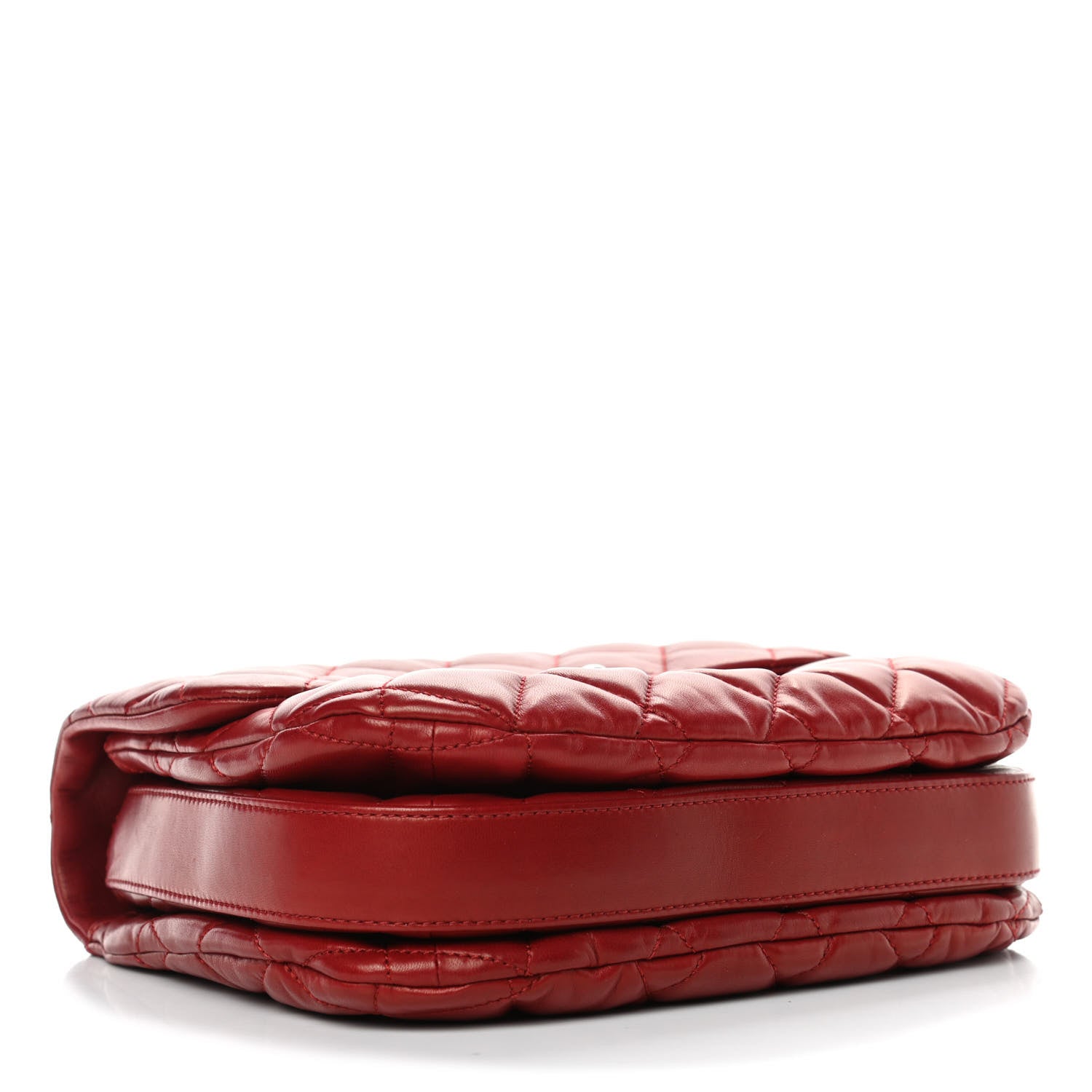Chanel Lambskin Quilted Large Chanel 3 Flap Rouge Fonce 3 of 6
