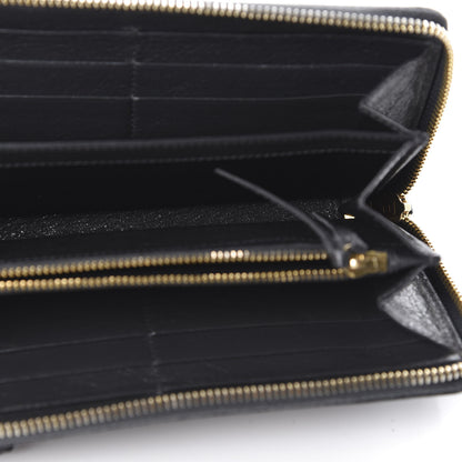 Balenciaga Agneau Classic Gold Hardware Continental Zip Around Wallet Gris Fossile 5 of 8