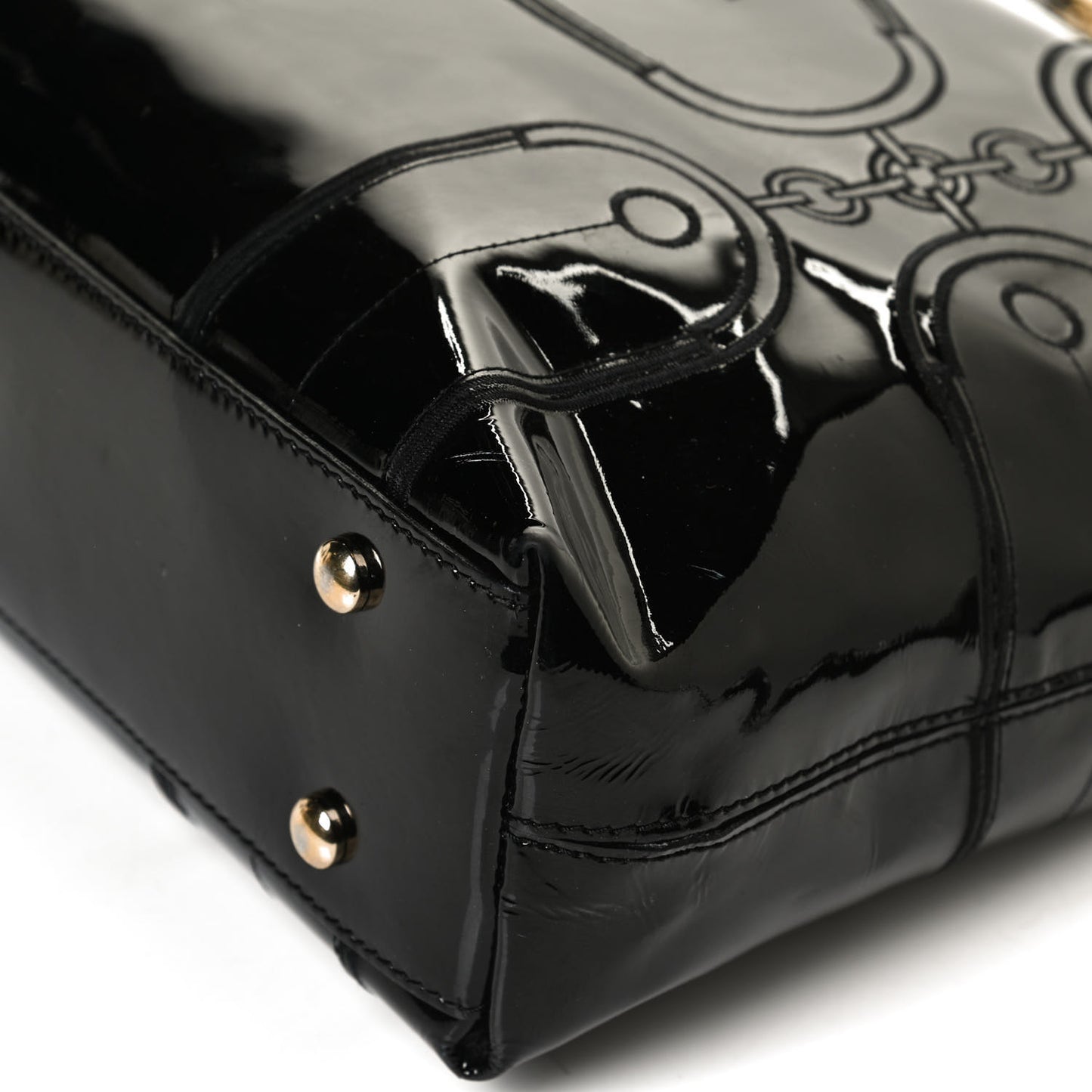 Patent Medusa Tote Black
