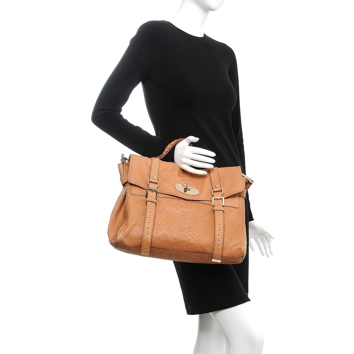 Mulberry Silky Snake Print Oversized Alexa Deer Brown 3 of 15