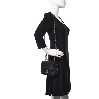 Chanel Lambskin Quilted Small Circular Handle Bag Black 1 of 10