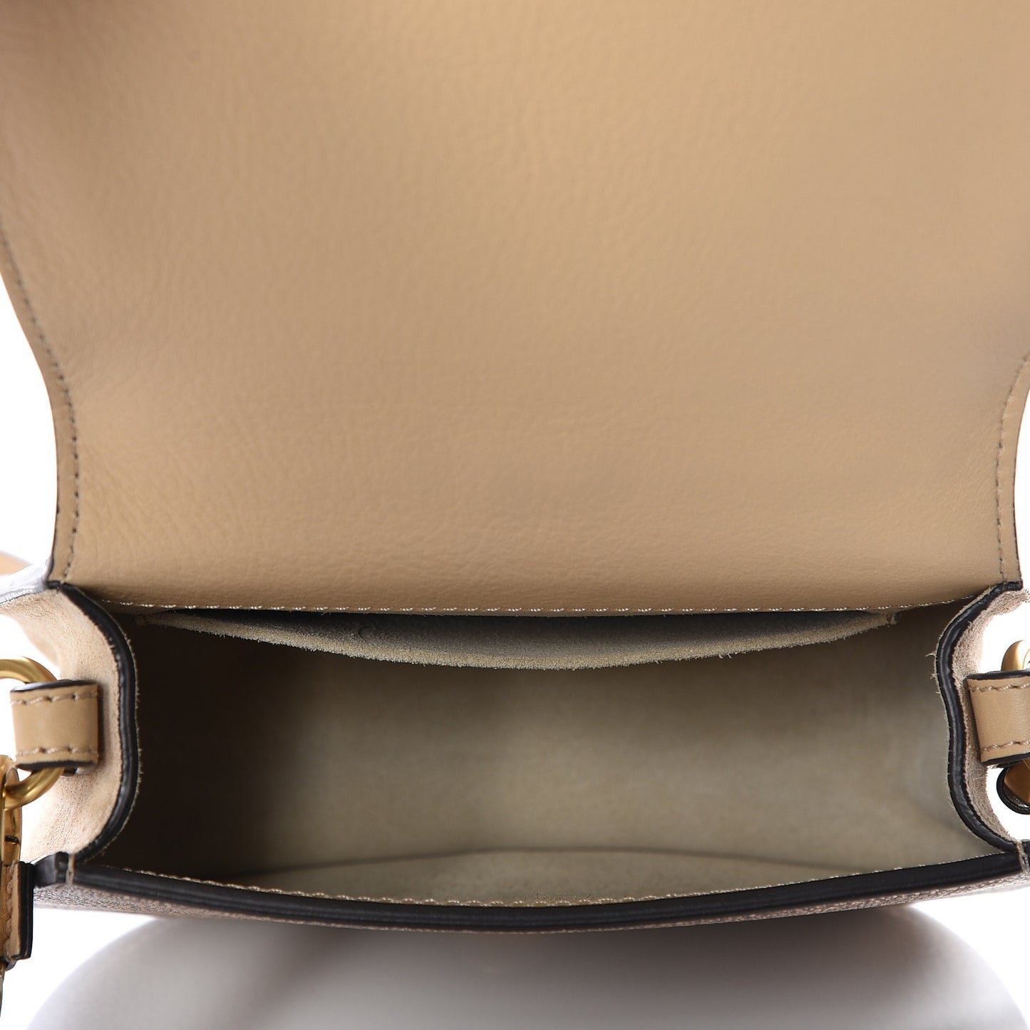 Metallic Calfskin Small Nile Bracelet Bag Gold