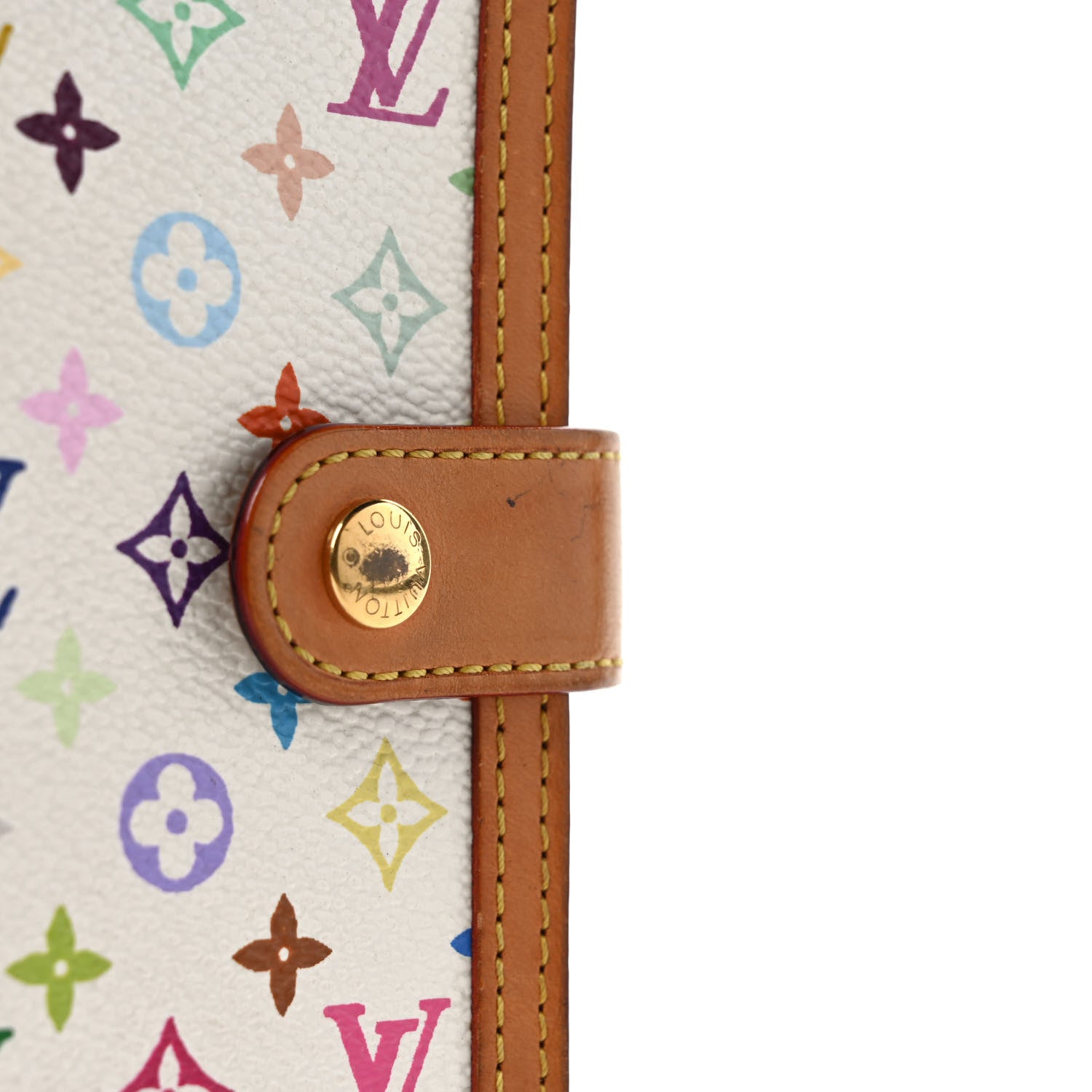 Louis Vuitton Monogram Multicolor Small Ring Agenda Cover White 8 of 8