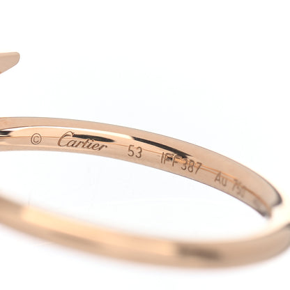 Cartier 18K Yellow Gold Small Juste Un Clou Ring 53 6.25 4 of 5
