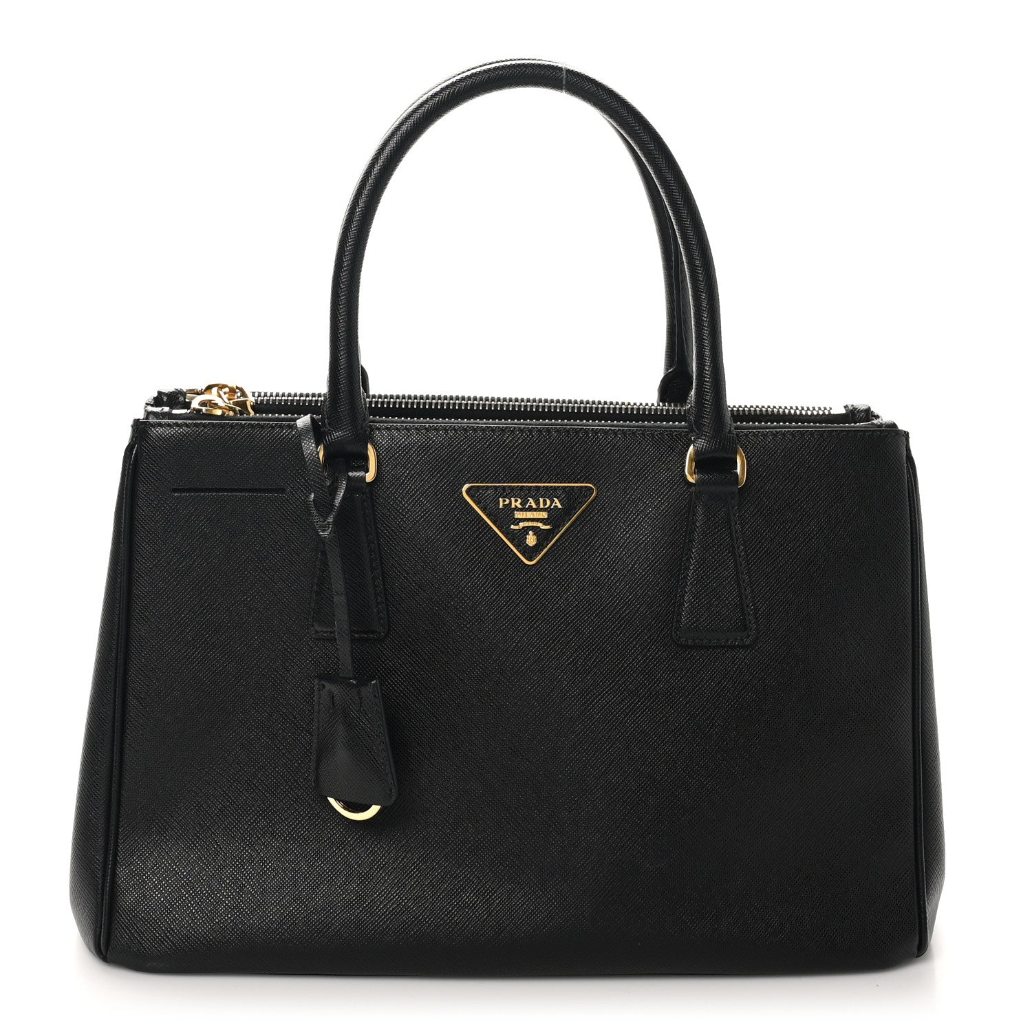 Prada Saffiano Medium Galleria Double Zip Tote Black 1 of 9