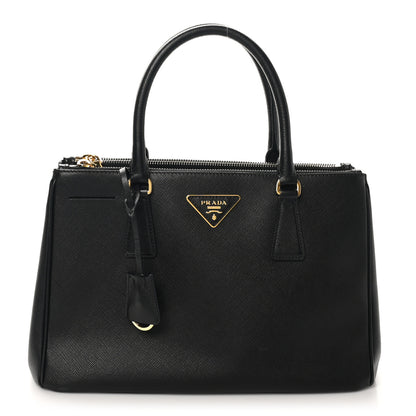 Prada Saffiano Medium Galleria Double Zip Tote Black 1 of 9