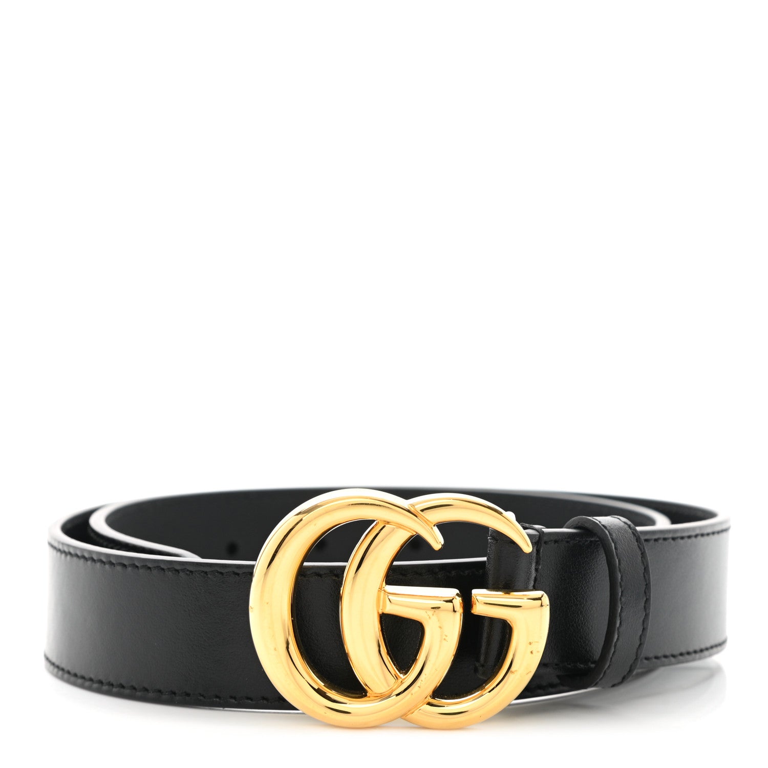Gucci Plutone Calfskin Double G 30mm Belt 75 30 Black 1 of 5