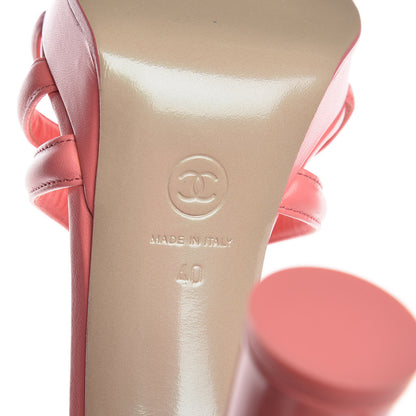 Chanel Goatskin Parthenon Platform Sandals 40 Pink 6 of 9