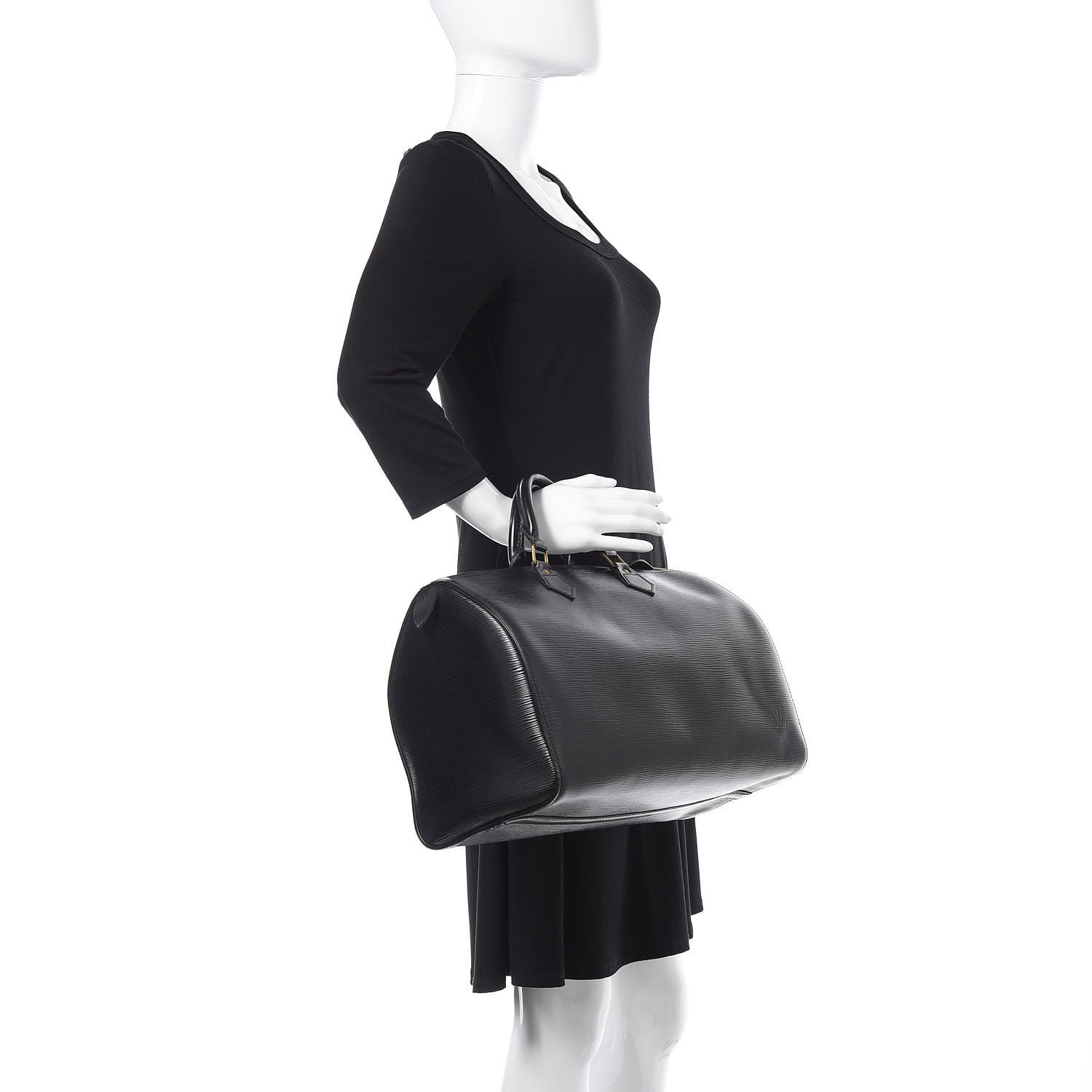 Louis Vuitton Epi Speedy 35 Black 2 of 15