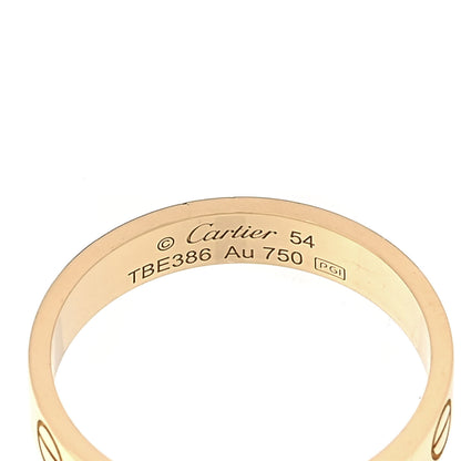 Cartier 18K Yellow Gold 3.5mm LOVE Wedding Band Ring 54 6.75 4 of 5