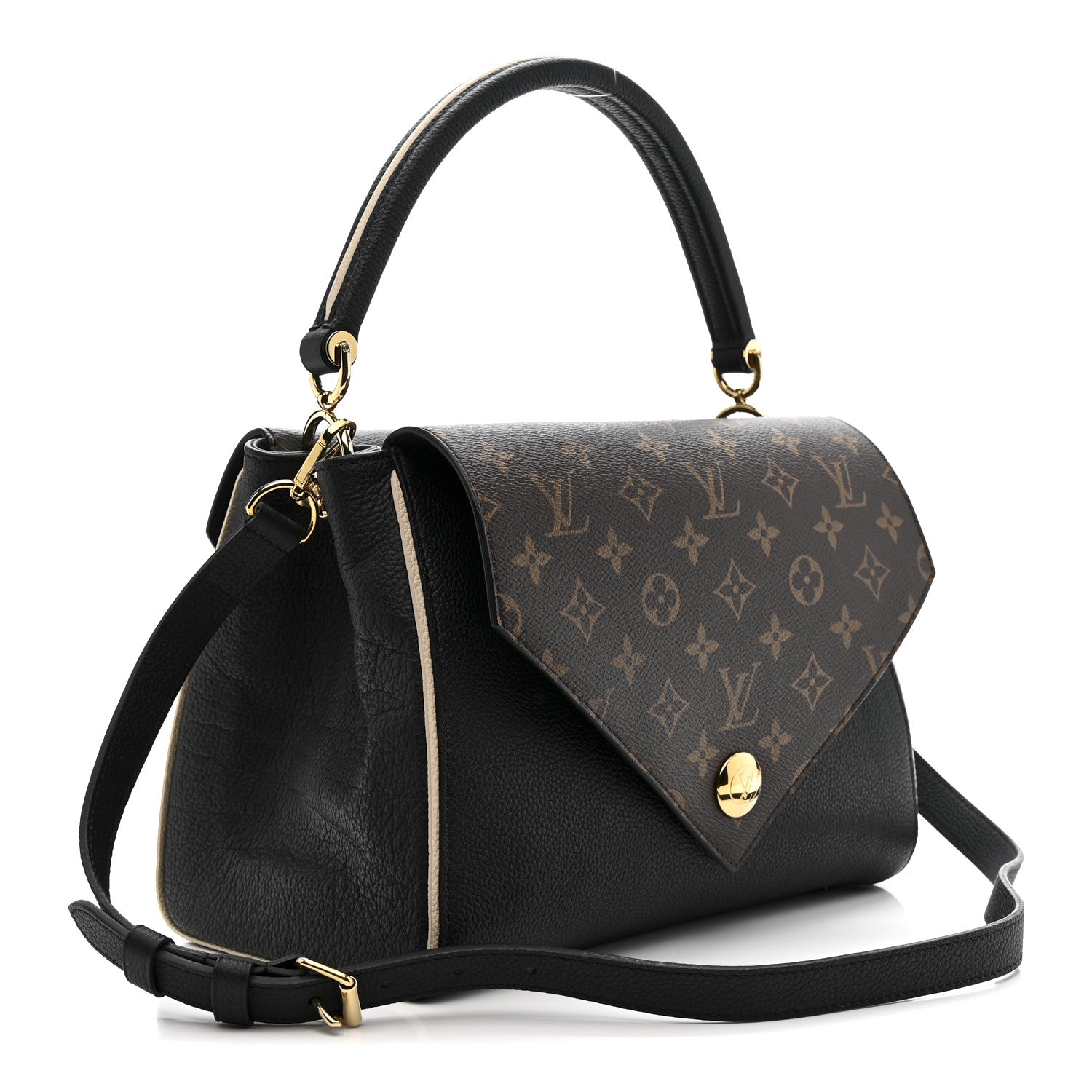 Louis Vuitton Grained Calfskin Monogram Double V Black 4 of 12