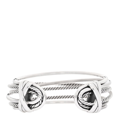 David Yurman Sterling Silver Narrow Crossover Cuff Bracelet 2 of 5