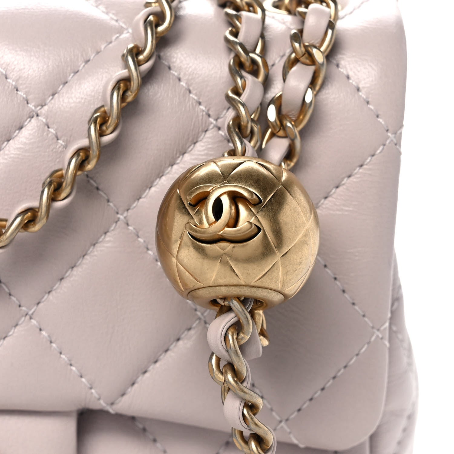 Chanel Lambskin Quilted Mini Pearl Crush Flap Light Purple 7 of 11