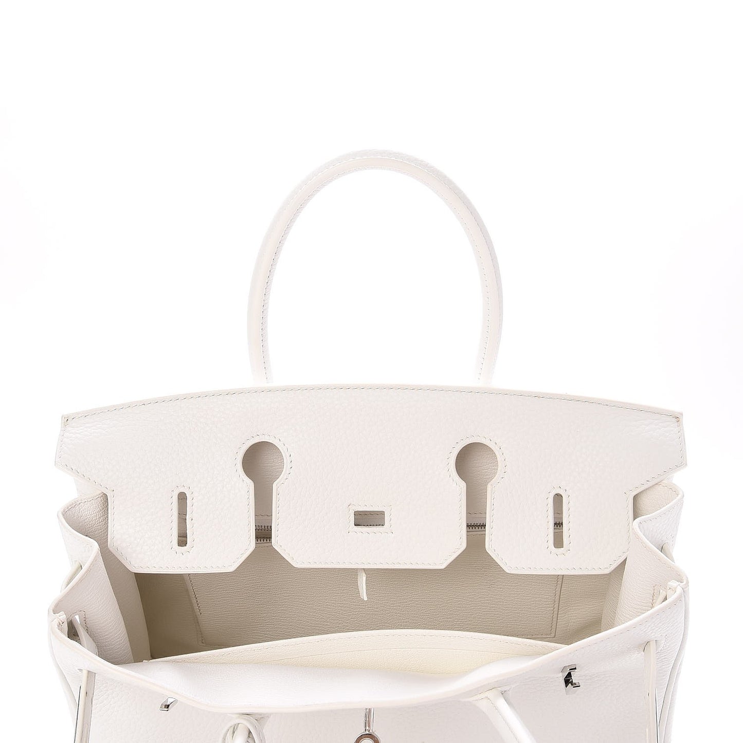 Taurillon Clemence Birkin 30 White