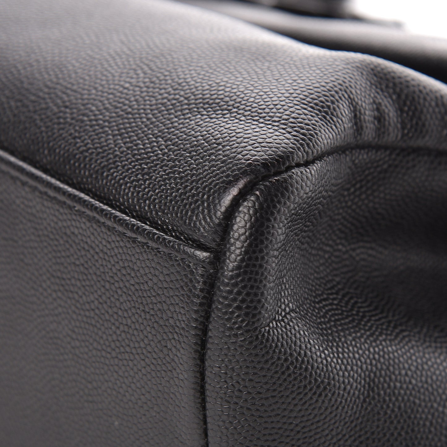 Grain De Poudre Medium West Hollywood Monogram Fold-Over Black