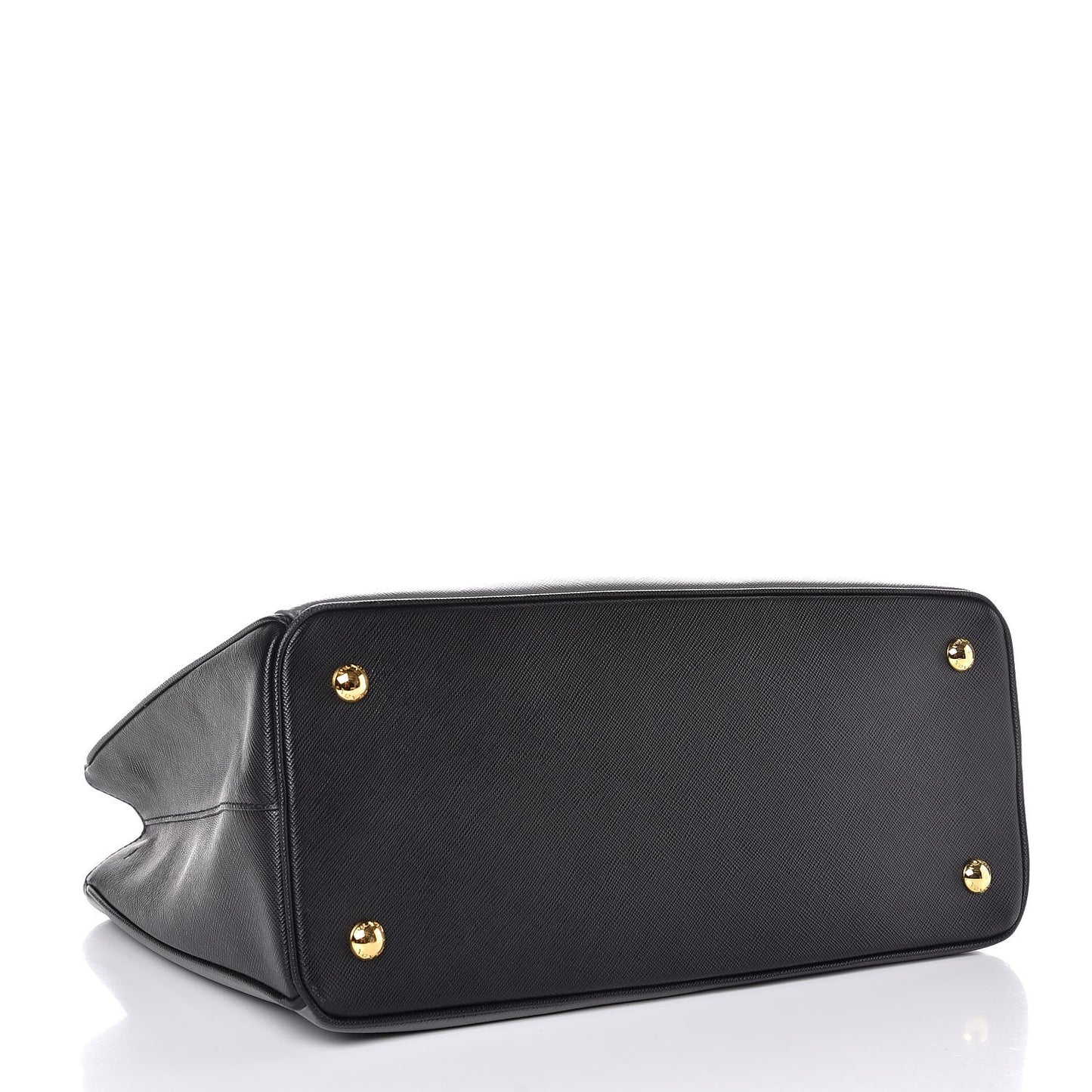 Saffiano Lux Bi-Color Medium Tote Mercurio Black