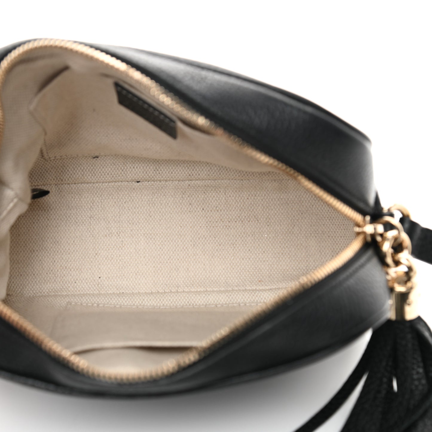 Pebbled Calfskin Small Soho Disco Bag Black