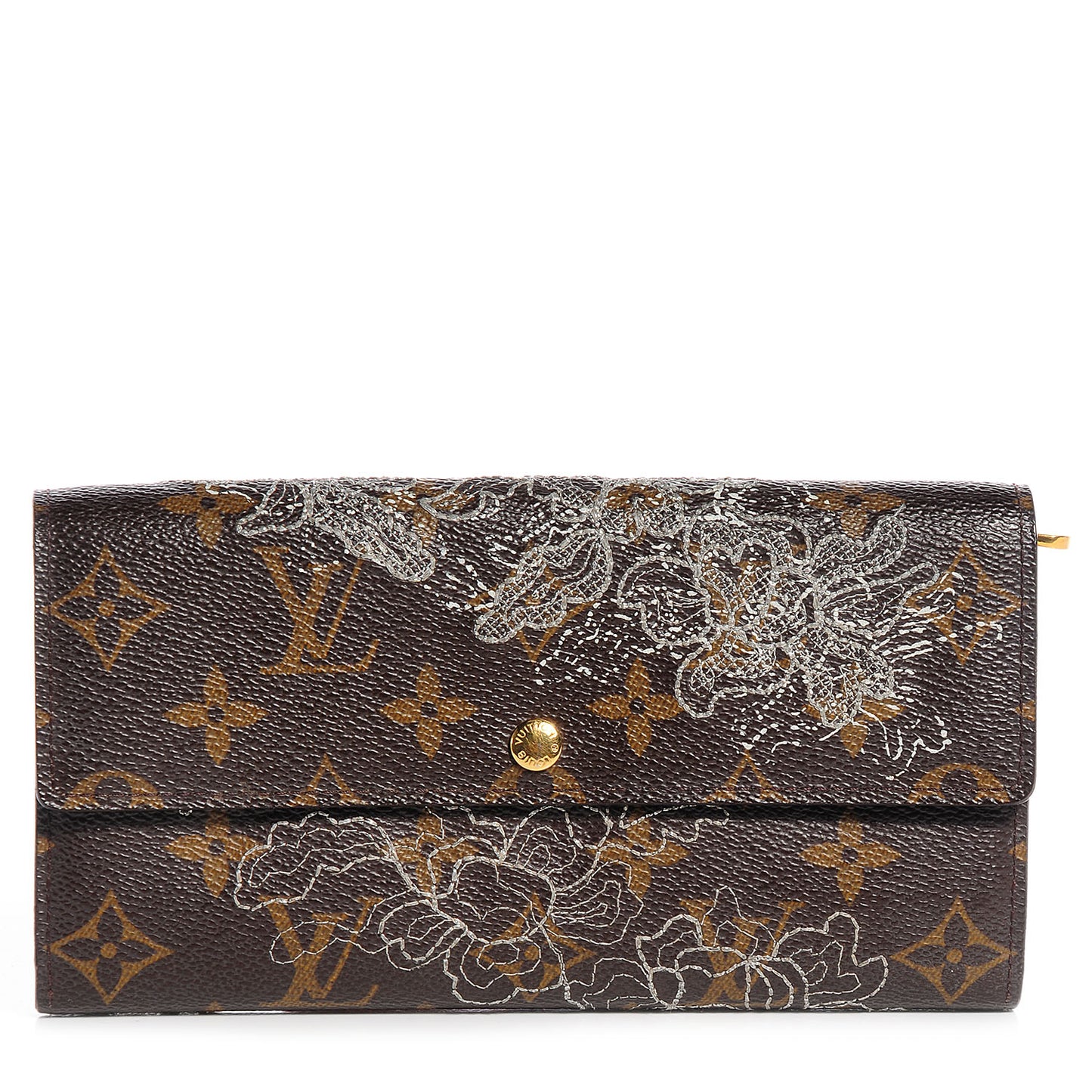 Monogram Dentelle Sarah Wallet Silver