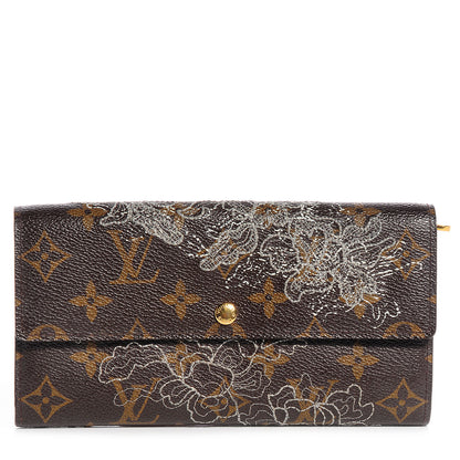 Louis Vuitton Monogram Dentelle Sarah Wallet Silver 1 of 7