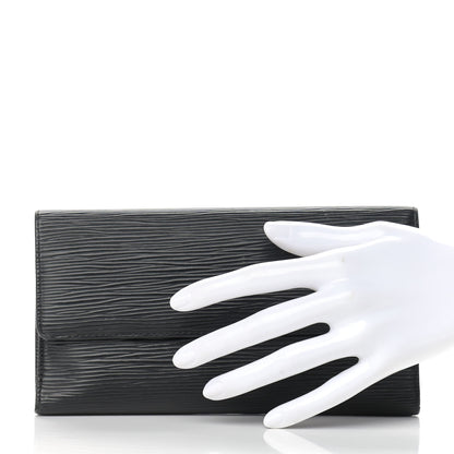 Louis Vuitton Epi Porte Tresor International Wallet Black 2 of 15