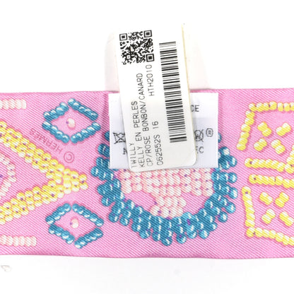 Hermes Silk Kelly En Perles Twilly Rose Bonbon Canard 3 of 3