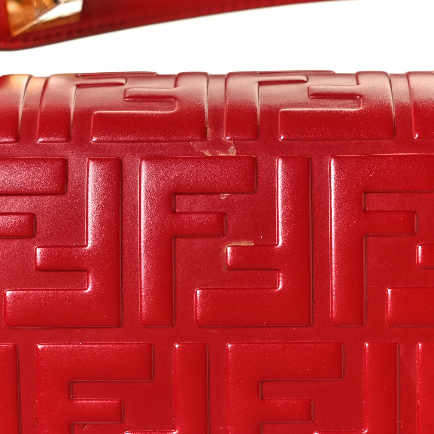 Vitello Liberty FF 1974 Embossed Kan I Shoulder Bag Fragola