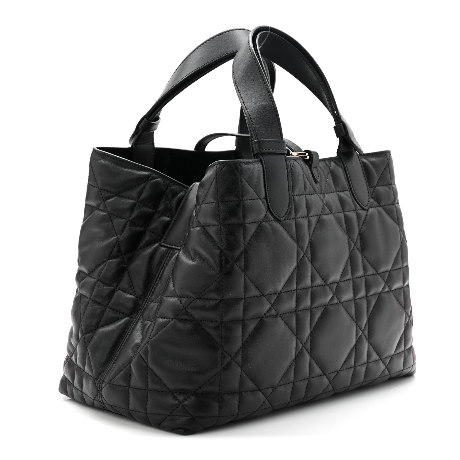 Christian Dior Calfskin Macrocannage Medium Toujours Black 4 of 11