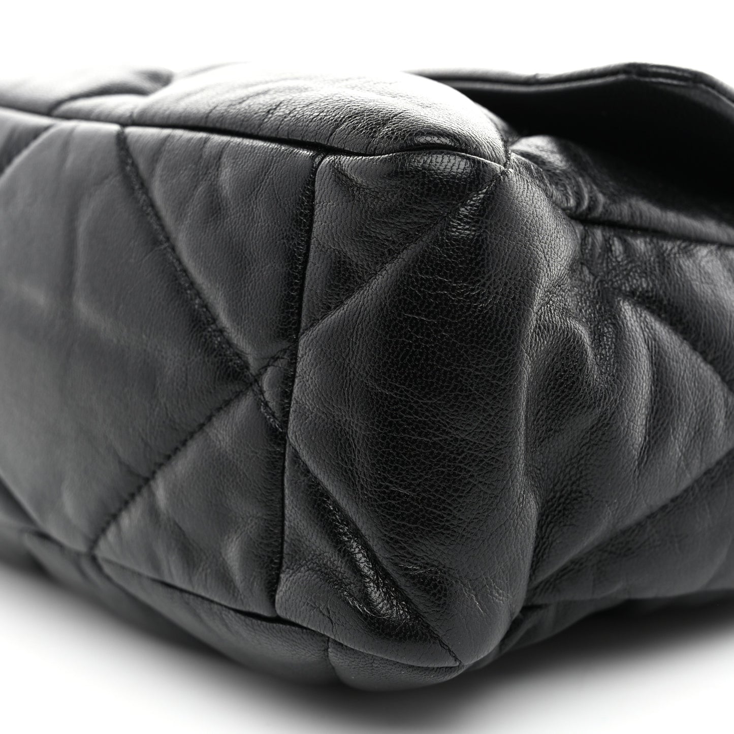 Goatskin Quilted Large Chanel 19 Flap Black
